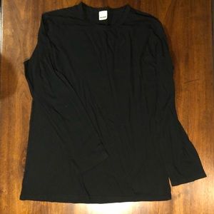 Baldwin Denim Modal/ Cotton Long-Sleeve T in Black